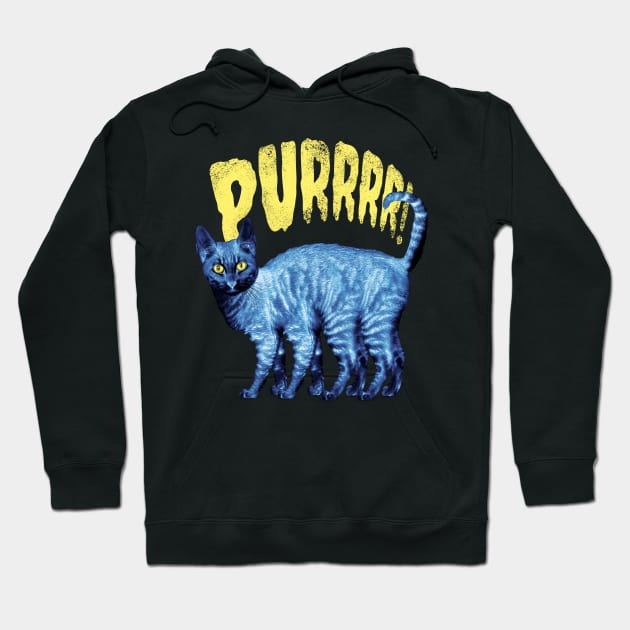 Creepy Purring Monster Cat Hoodie by Luxinda